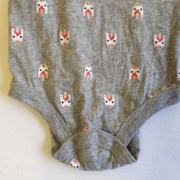 george heather gray unicorn matching outfit set bodysuit & pants 18 months baby - Picture 5 of 9